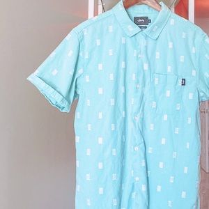 Stussy Mens M Casual Button Up Short Sleeve